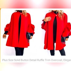 NWT SEXXXY NAUGHTY HOT 🔥 RED PLUS SIZE 1X SINGLE BUTTON COAT EXECUTIVE CLASSIC